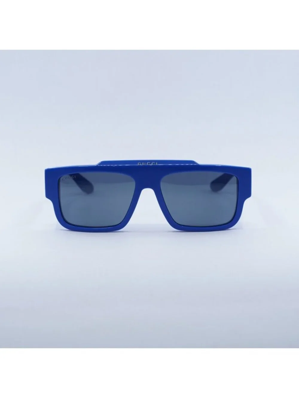 Gucci GG1460S 004 Sunglasses - Solid Azure Square Frame, Blue Lenses